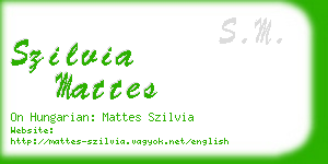 szilvia mattes business card